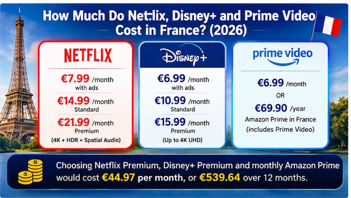 How Much Do Netflix, Disney+ and Prime Video Cost in France