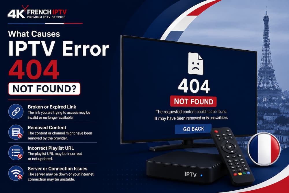 What Causes IPTV Error 404 Not Found?